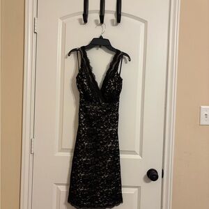White House Black Market Black Lace Mini Dress